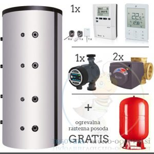 Zalogovnik AE PSM, ogrevalna ekspanzijskaposoda in regulacija z dodatnim materialom